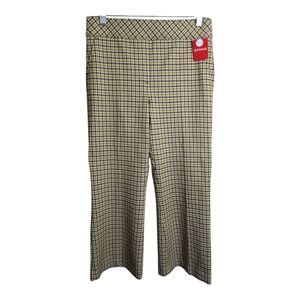 SPANX Yellow and Blue Plaid Boot Cut Pants